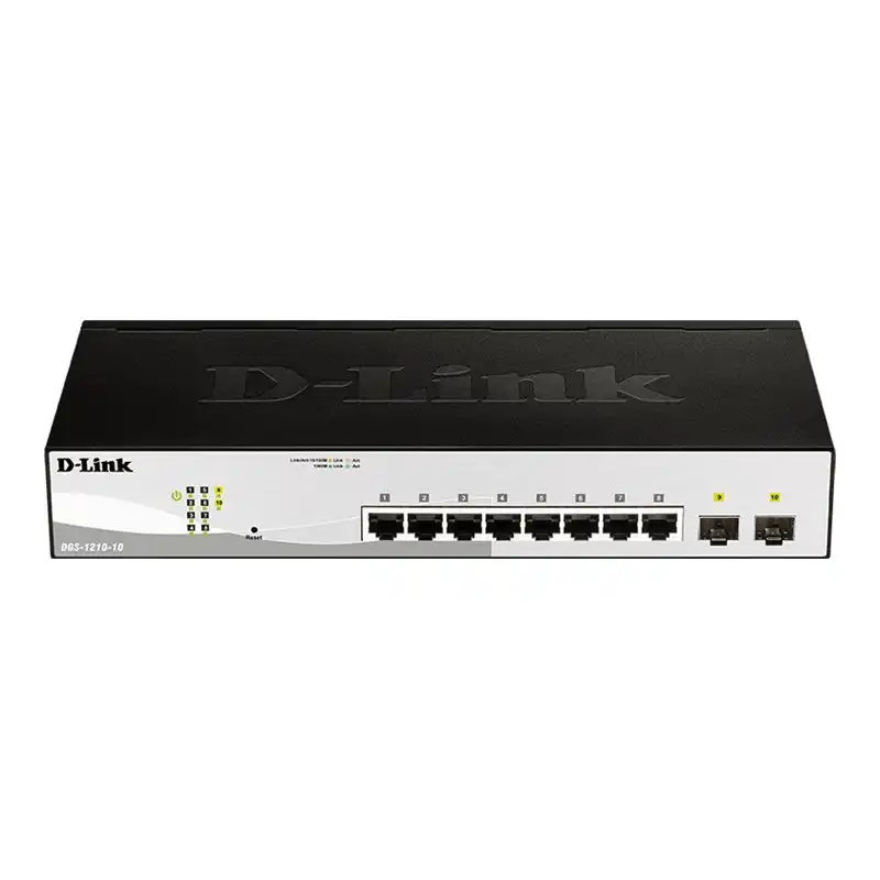 D-Link DGS 1210-10 - Commutateur - intelligent - 8 x 10 - 100 - 1000 + 2 x Gigabit SFP - de bureau, M... (DGS-1210-10/E)_1